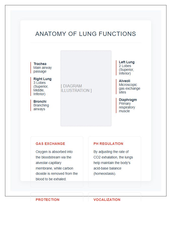 Anatomy Of Lung Functions Printable Chart Diagram