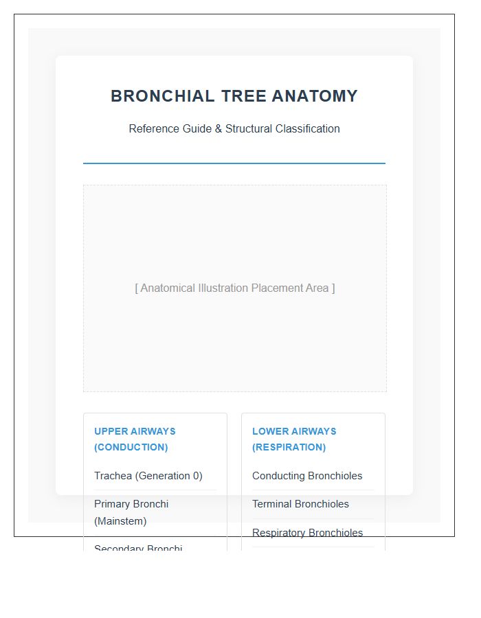 Bronchial Tree Structure Printable Chart Diagram