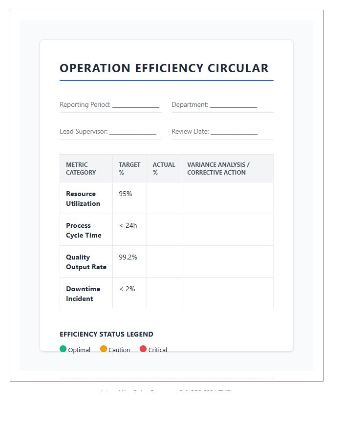 Operation Efficiency Circular Printable Chart Guide