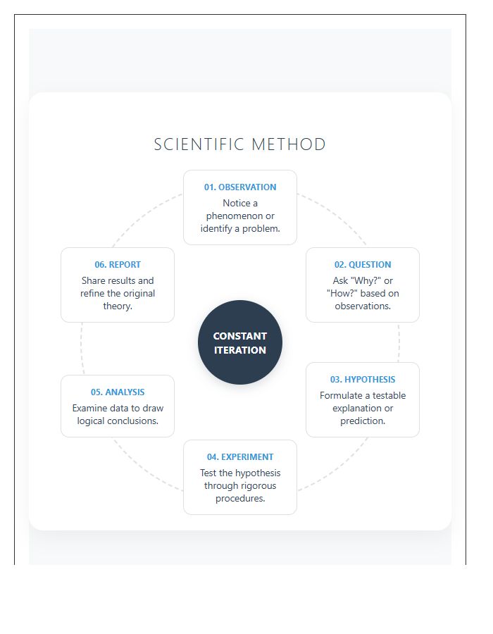 Scientific Method Circular Printable Chart Illustration