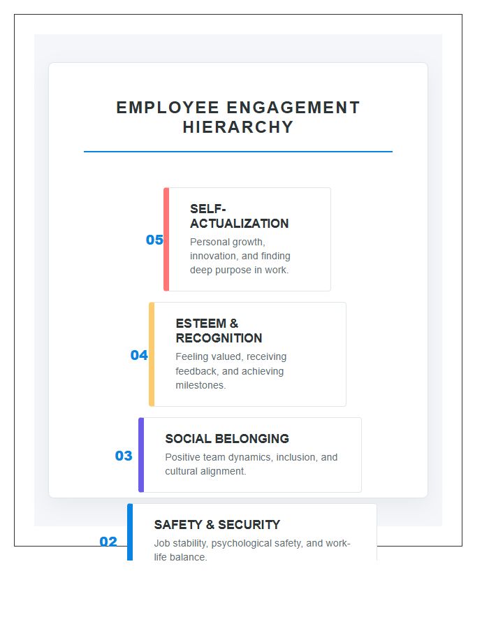 Employee Engagement Hierarchy Printable Chart Diagram