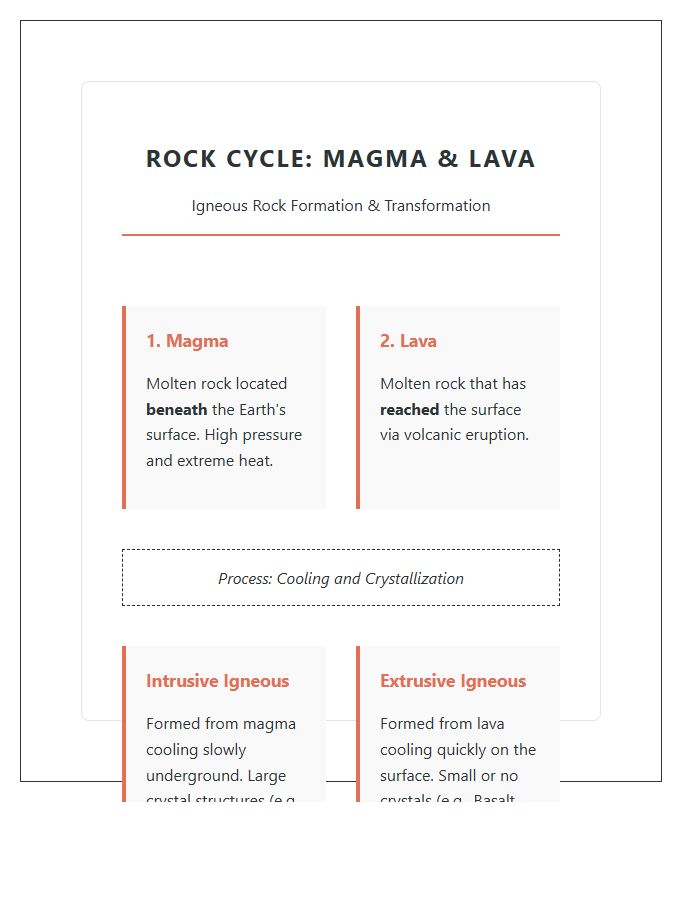 Magma And Lava Rock Cycle Printable Chart