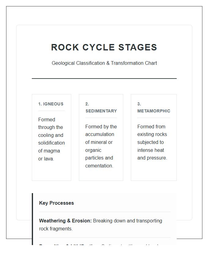 Rock Cycle Stages Printable Chart