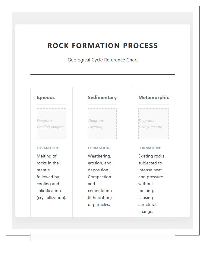 Rock Formation Process Printable Chart