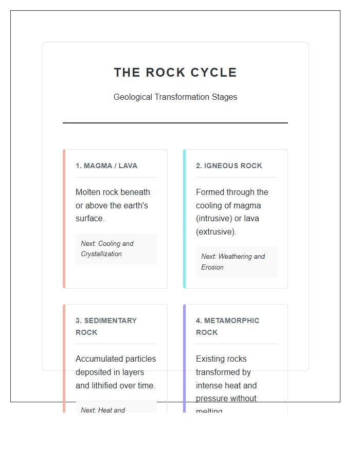 Visual Rock Cycle Stages Printable Chart