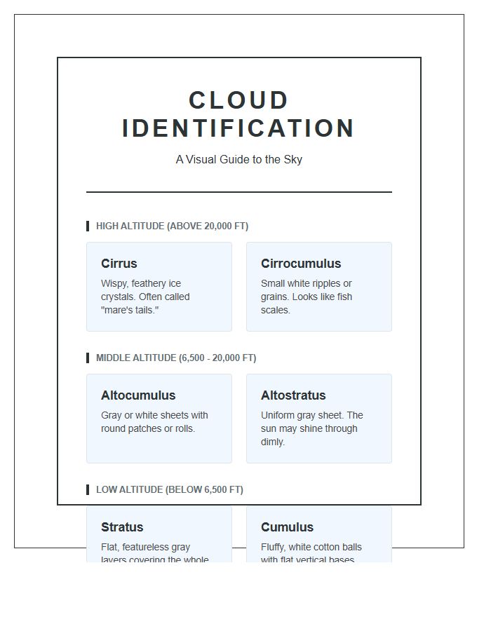 Classroom Poster Cloud Identification Printable Chart