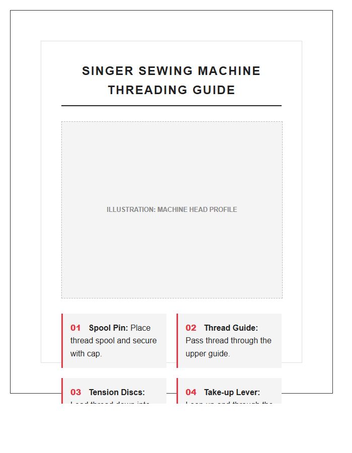Singer Sewing Machine Threading Diagram Printable Chart
