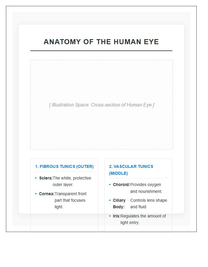 Anatomy Of The Human Eye Layers Printable Chart
