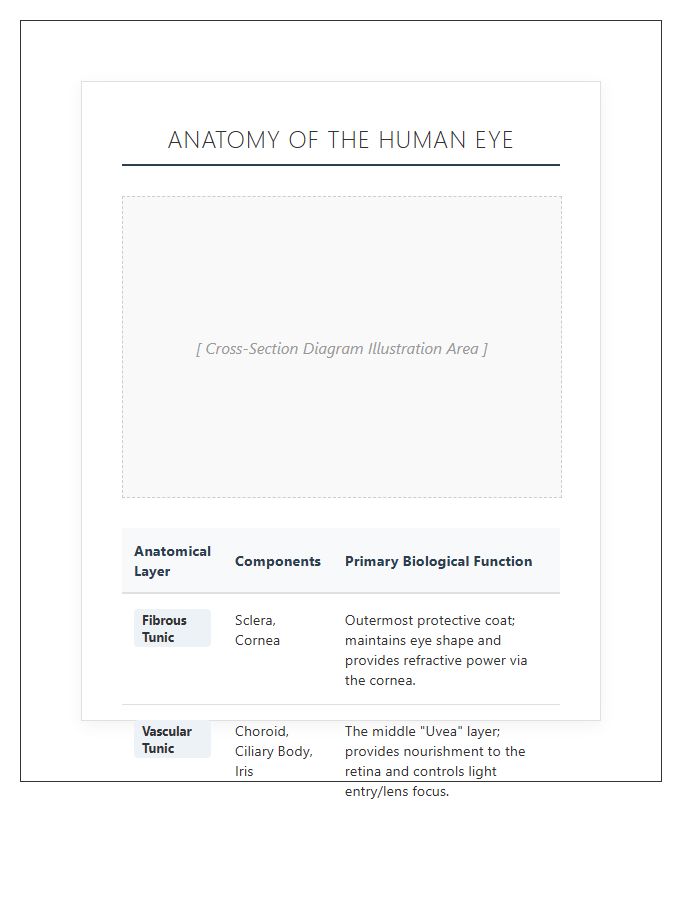 Biological Human Eye Layers Anatomy Printable Chart
