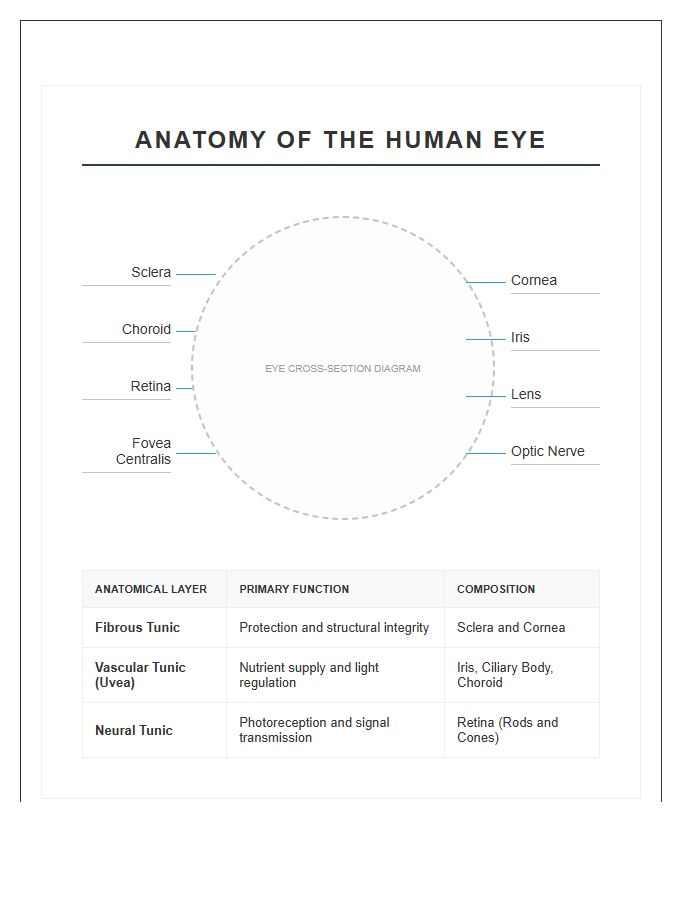 Medical Human Eye Anatomy Layers Printable Chart