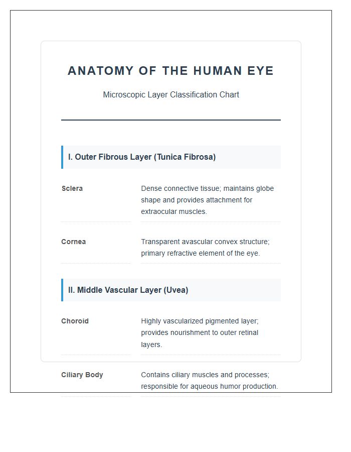 Microscopic Human Eye Anatomy Layers Printable Chart