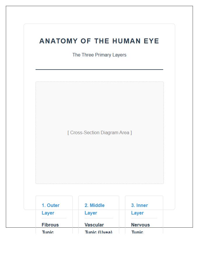 Three Layers Of Human Eye Anatomy Printable Chart