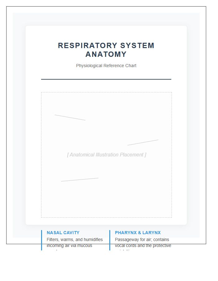 Human Physiology Respiratory System Printable Chart