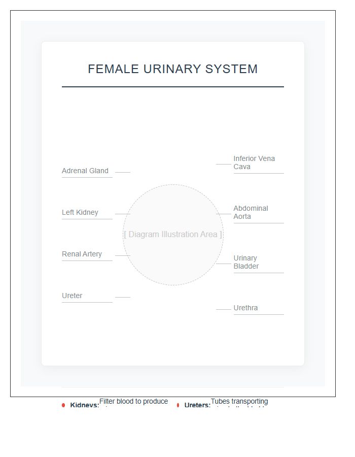 Female Urinary System Anatomy Printable Chart