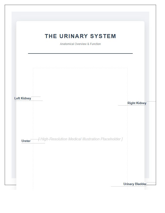 High Resolution Urinary System Printable Chart