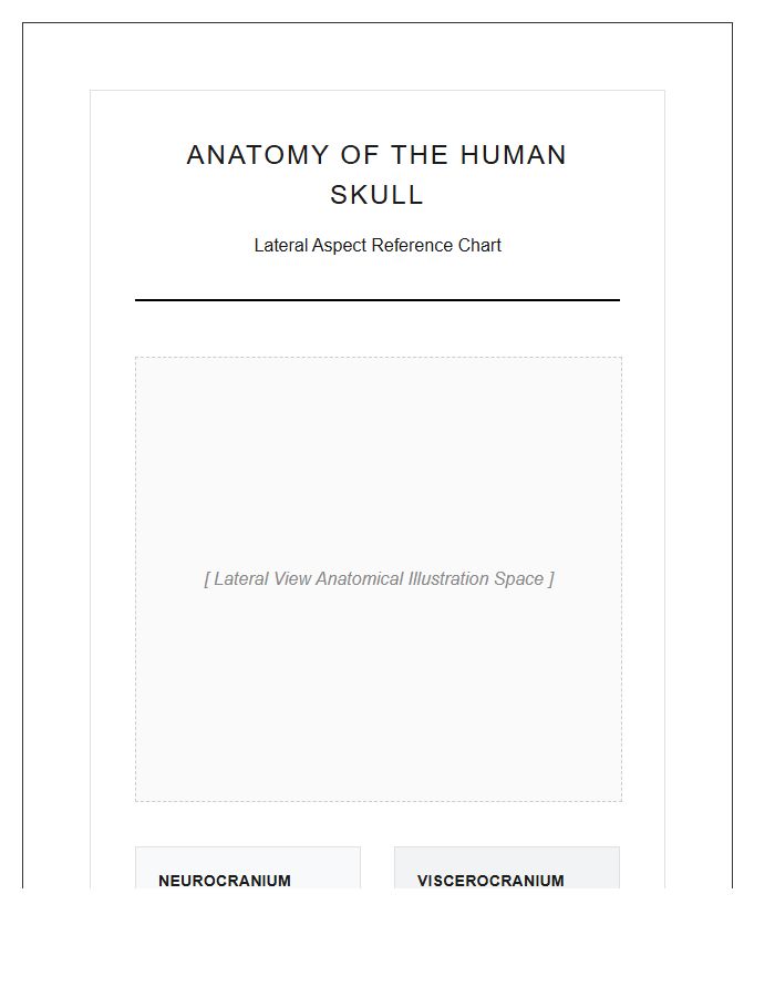 Neurocranium And Viscerocranium Lateral View Printable Chart