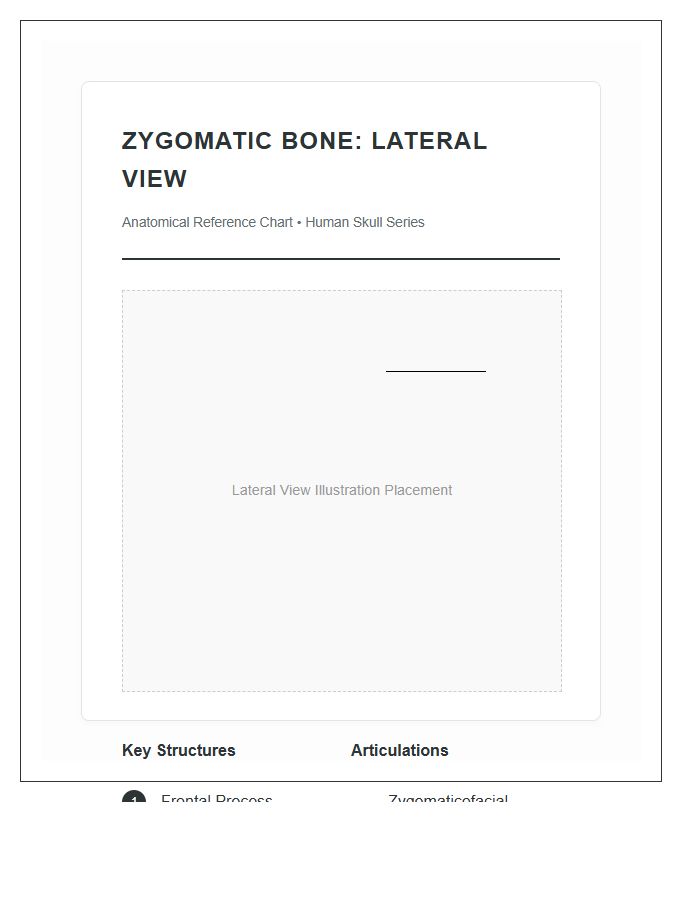 Zygomatic Bone Lateral View Human Skull Printable Chart