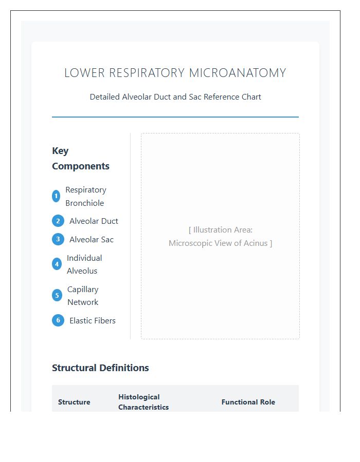 Detailed Alveolar Duct And Sac Printable Chart