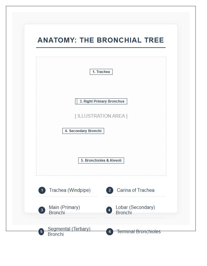 Labeled Bronchial Tree Structure Printable Chart