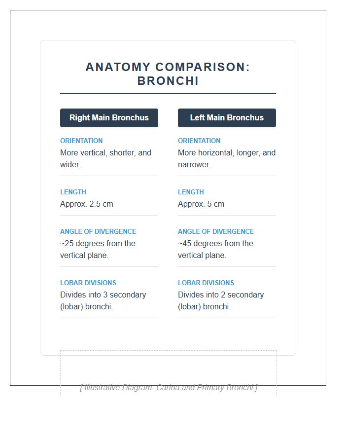 Right And Left Bronchi Printable Chart
