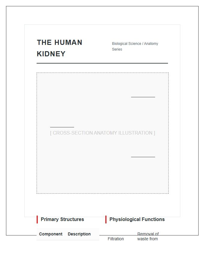Biological Science Kidney Printable Chart