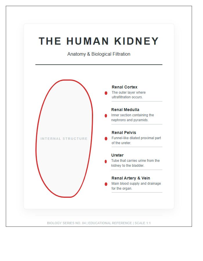 Classroom Poster Human Kidney Printable Chart