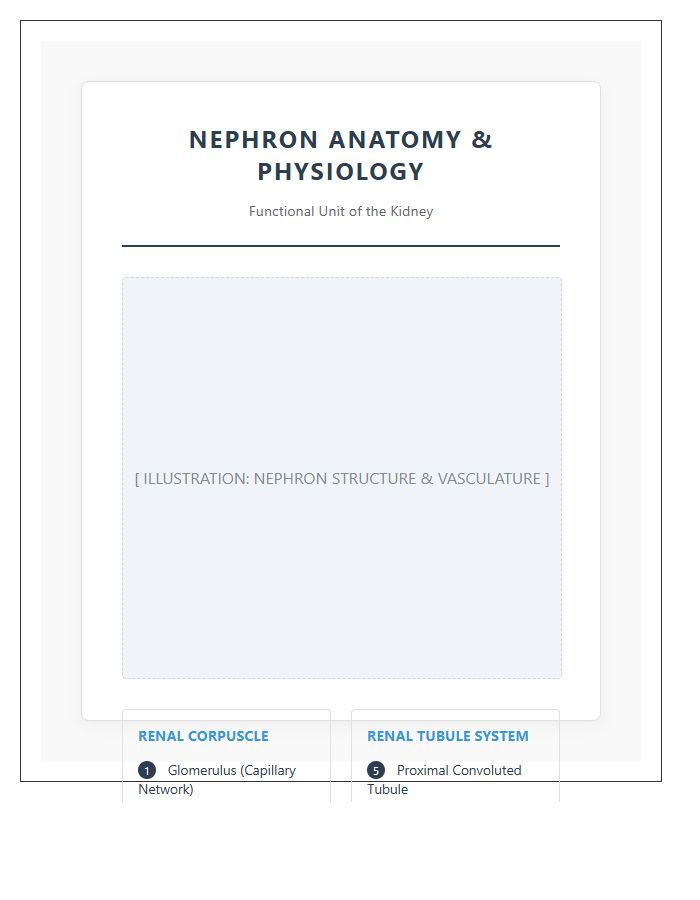 Detailed Nephron Anatomy Printable Chart