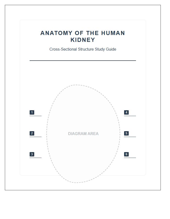 Human Kidney Structure Printable Chart
