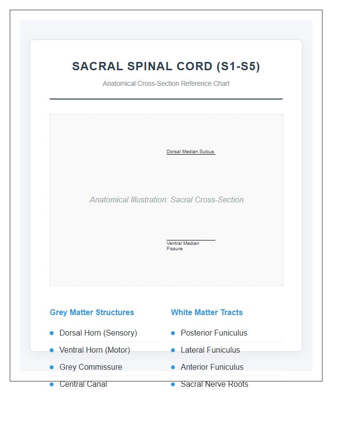 Sacral Human Spinal Cord Cross Section Printable Chart