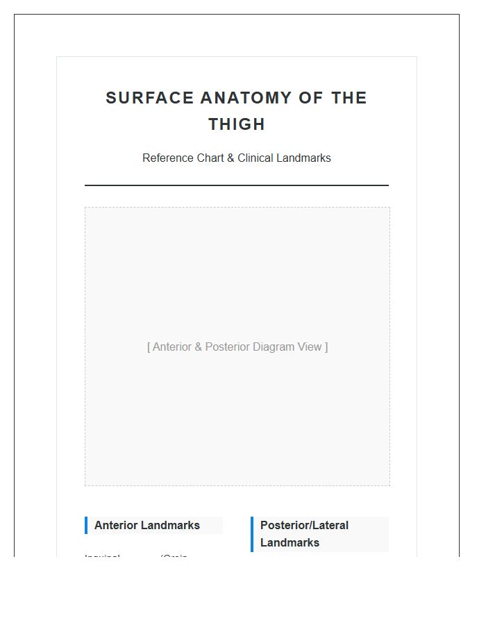 Surface Anatomy Of Thigh Printable Chart