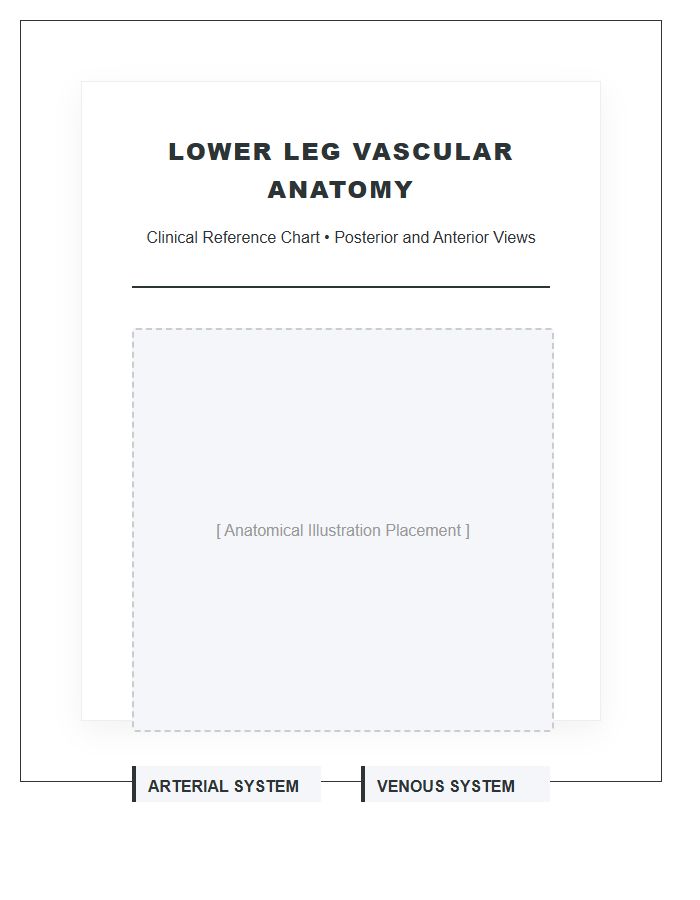 Human Lower Leg Vascular Anatomy Printable Chart