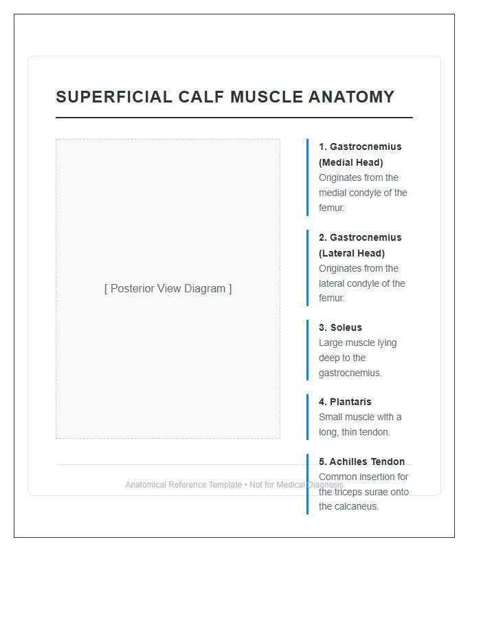 Superficial Calf Muscle Anatomy Printable Chart