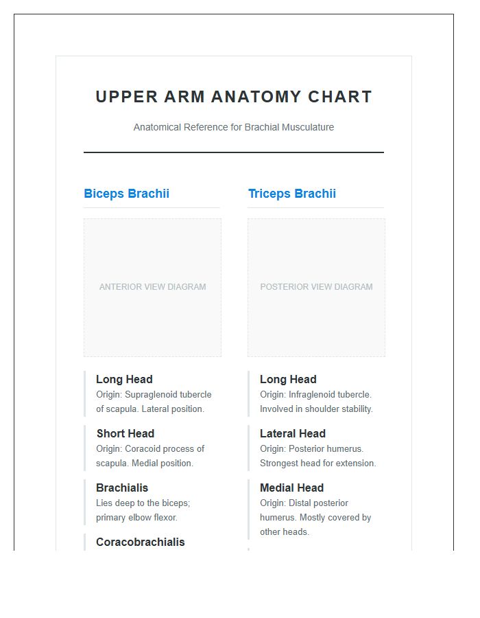 Detailed Biceps And Triceps Anatomy Printable Chart
