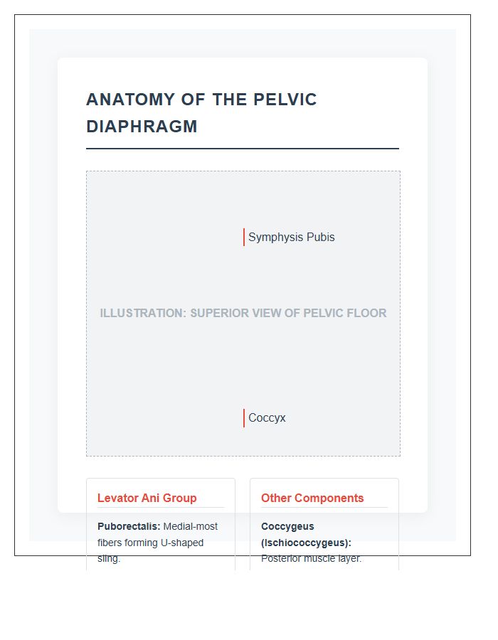 Human Pelvic Diaphragm Muscle Anatomy Printable Chart