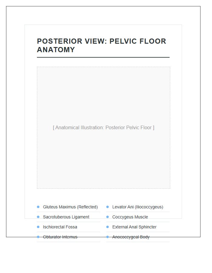 Posterior View Pelvic Floor Muscle Anatomy Printable Chart