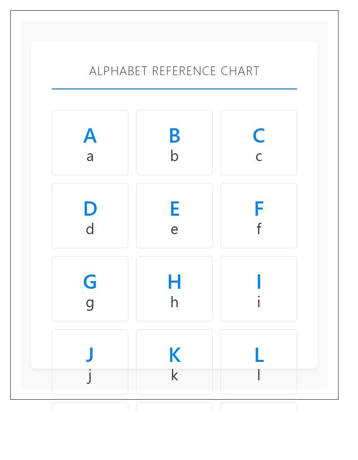 Homeschooling Uppercase And Lowercase Letters Printable Alphabet Chart
