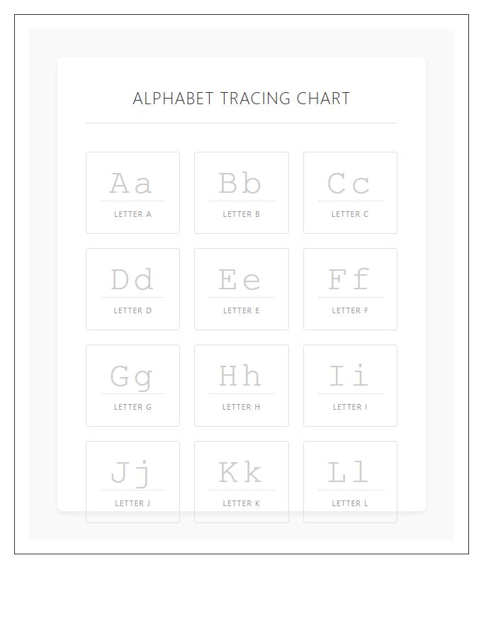 Tracing Uppercase And Lowercase Letters Printable Alphabet Chart