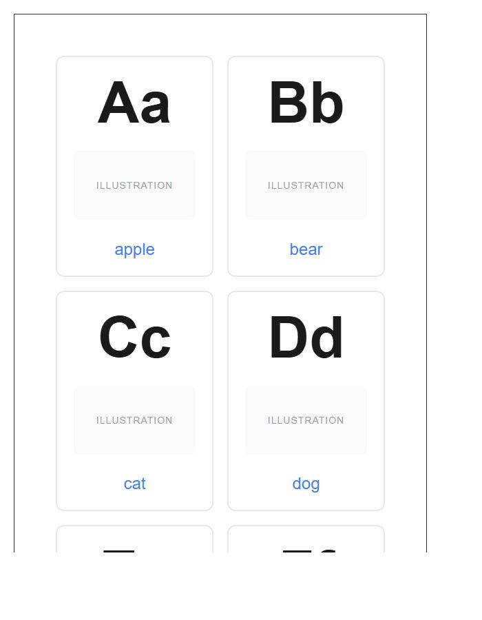 Classroom Wall Large Format Printable Alphabet Chart