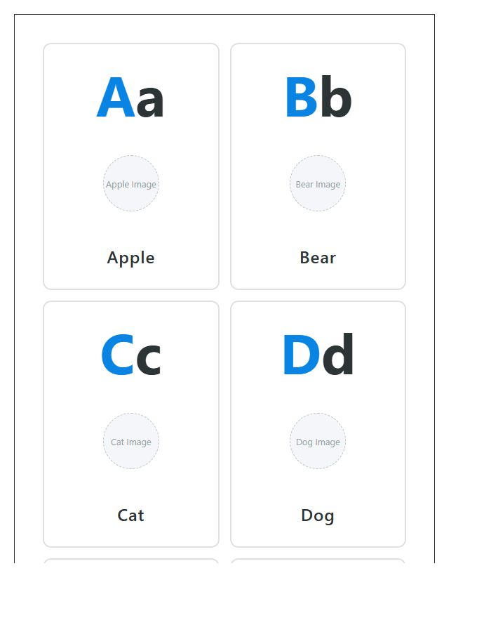 Kindergarten Large Format Classroom Printable Alphabet Chart