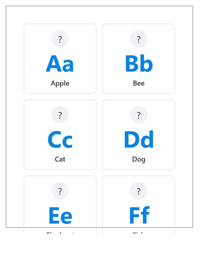 Large Format Classroom Printable Alphabet Chart For Preschoolers
