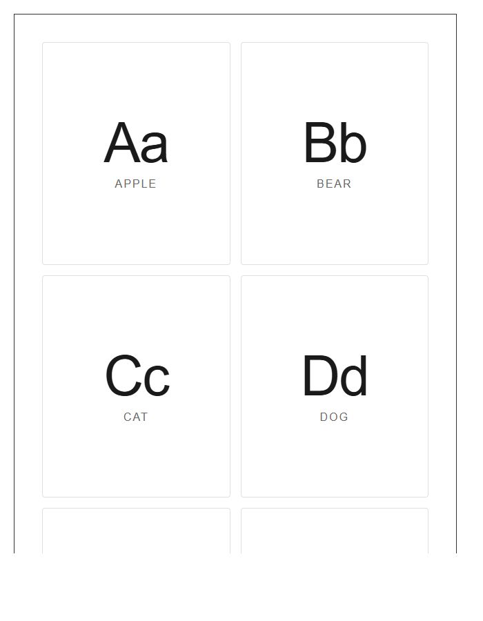 Minimalist Large Format Classroom Printable Alphabet Chart