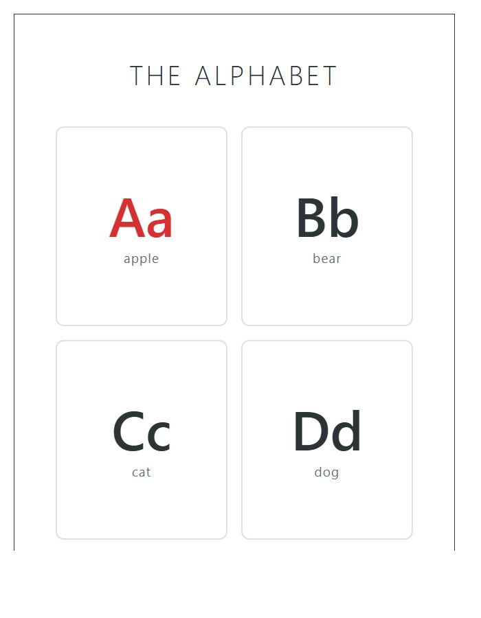 Primary Grade Large Format Classroom Printable Alphabet Chart