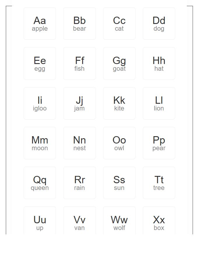 Aesthetic Neutral Alphabet Chart Printable