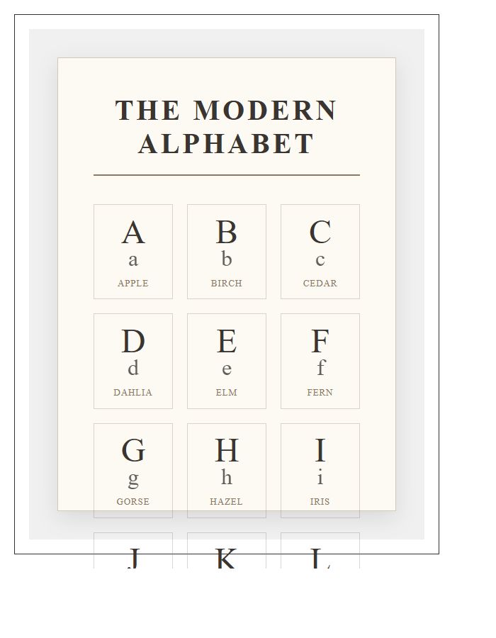 Nostalgic Schoolhouse Alphabet Chart Printable