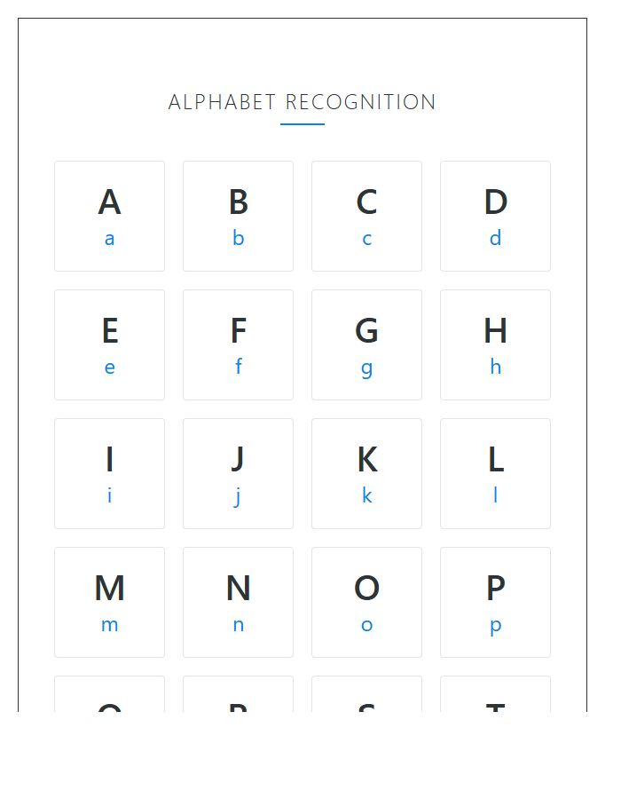 Letter Recognition Printable Alphabet Chart