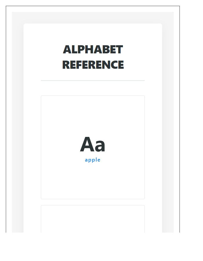 Large Format Printable Alphabet Chart For Primary Walls