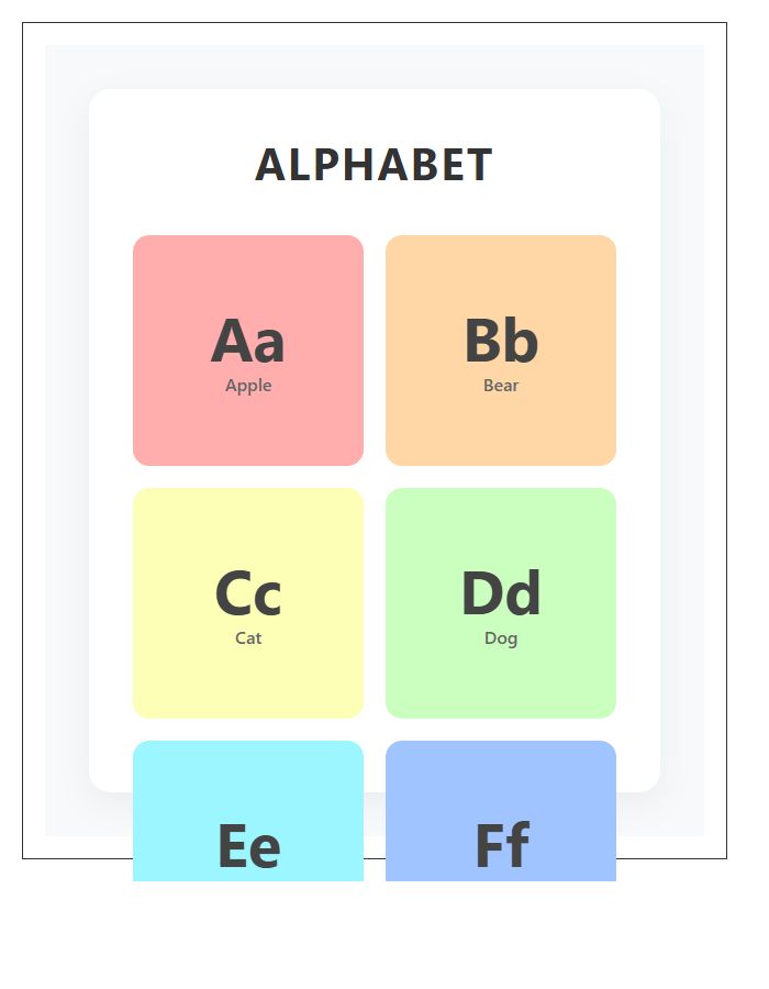 Rainbow Pattern Printable Alphabet Wall Chart