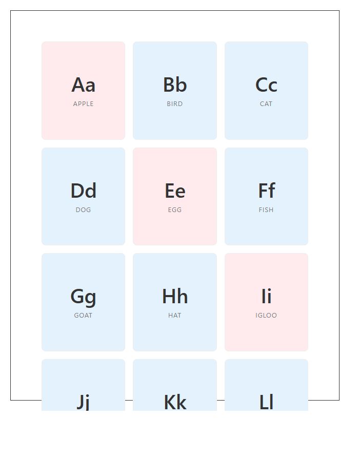 Montessori Classroom Printable Alphabet Chart