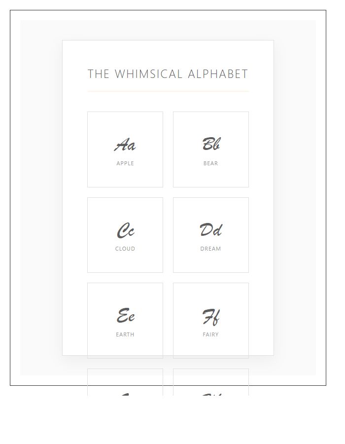 Whimsical Hand Lettering Printable Alphabet Chart