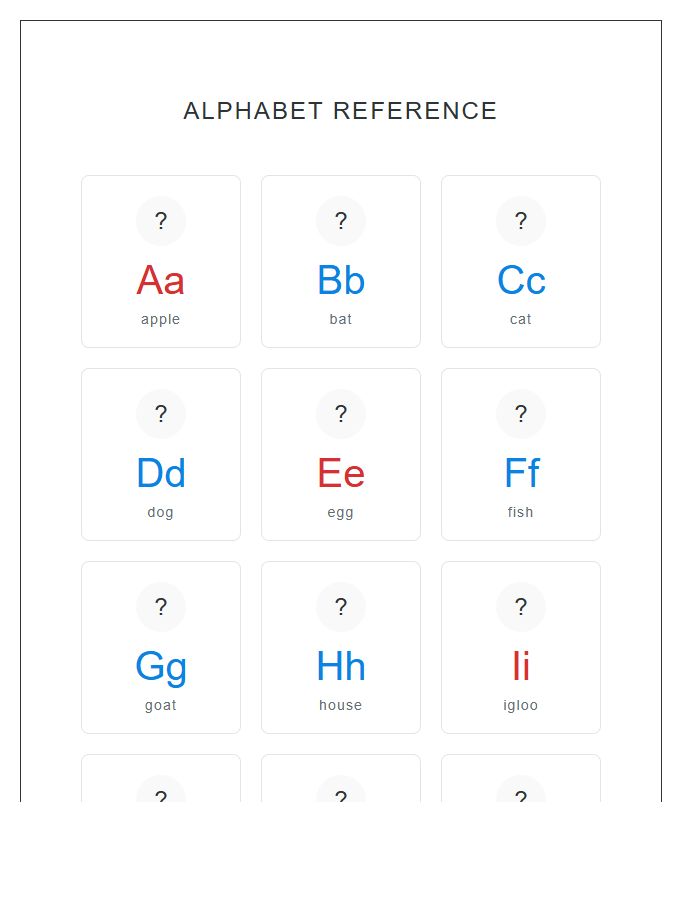 Montessori Aligned Literacy Printable Alphabet Chart